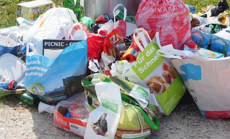 Déchets alimentaires posés dehors