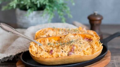 Photo de Des spaghettis peu caloriques ? Oui avec la courge spaghetti